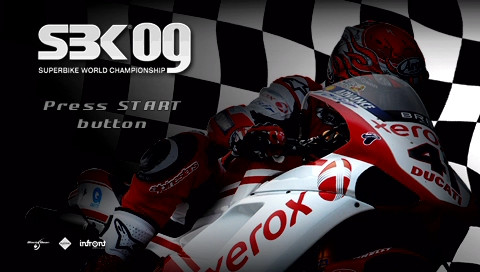 SBK-09: Superbike World Championship title screen for PSP
